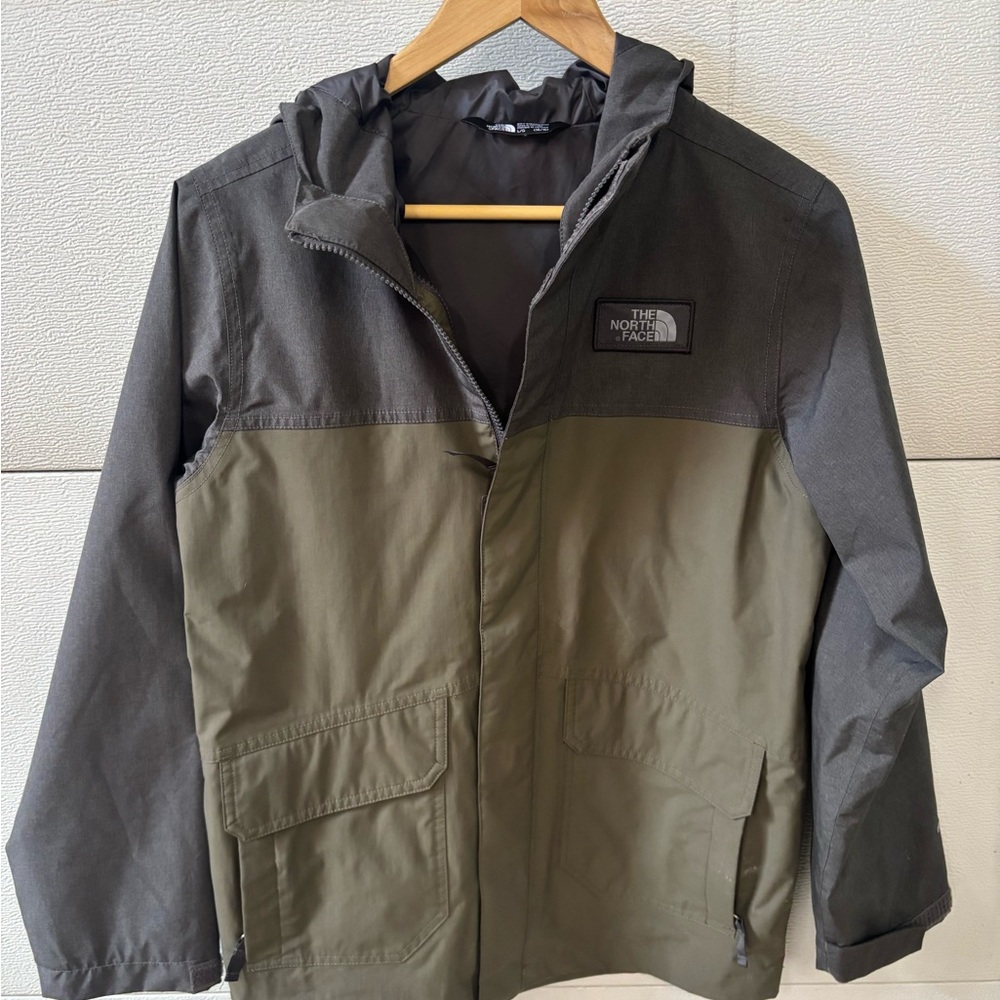 The North Face Kids Jacket - Dark Gray and Olive